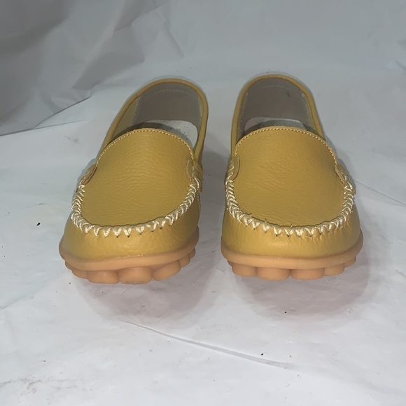 NABEIMEI Yellow Leather Loafers Size 39 us 6.5 - Picture 2 of 9
